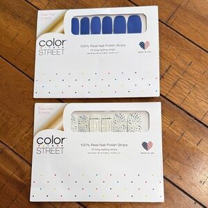 Color Street Blue My Mind and Greeking Out Real Nail Polish Strips NEW